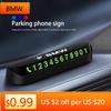 LHNJF1 Car Sticker Car Temporary Parking Card Phone Number Card Plate Telephone For BMW Series i3 i4 G07 G06 G05 G02 G01 F48 F39 G42 G3