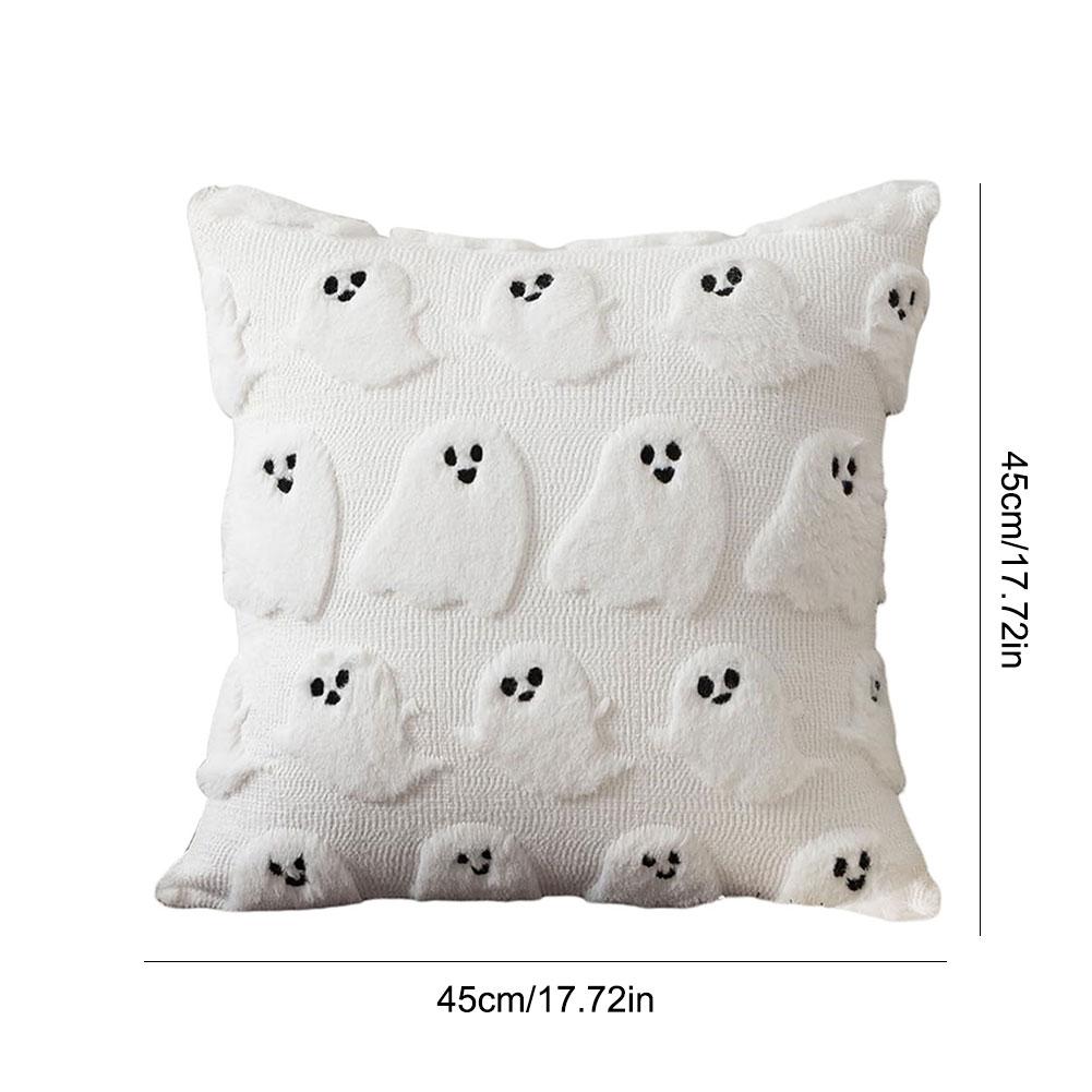 Halloween Ghost Pumpkin Pillowcase Washable Soft Pillow Case Comfortable Throw Pillow Cover for Couch Sofa Bedroom Home Decor