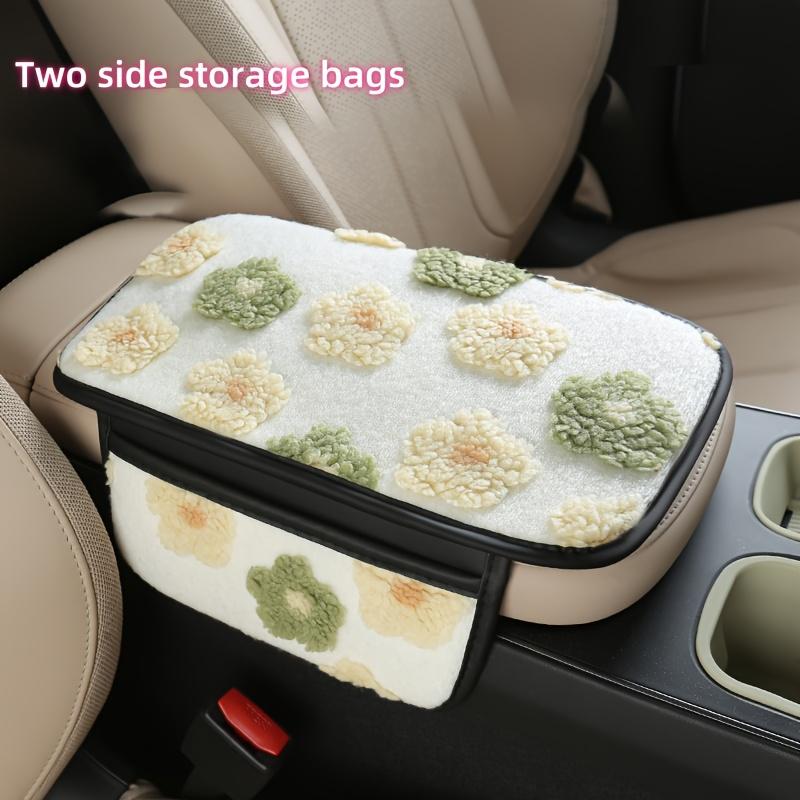 Cute Warm Plush Car Armrest Box Cover - Center Console Arm Cushion Automobile Interior Decoration Pads