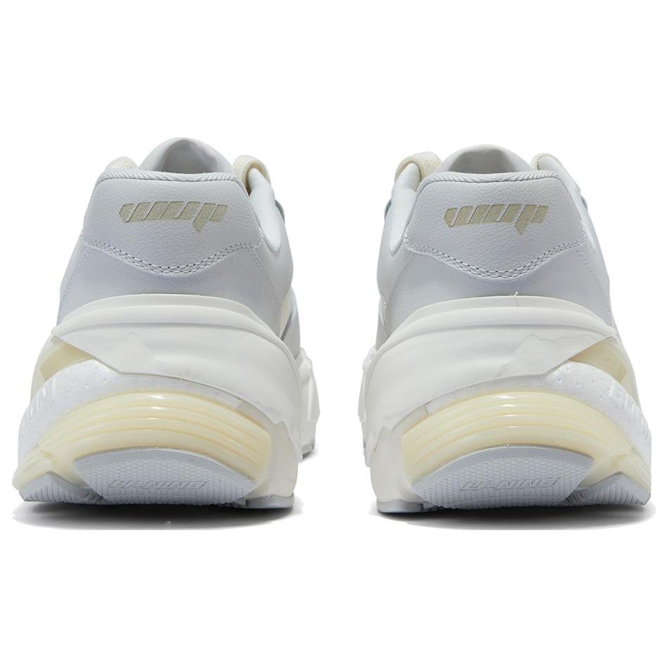 Li Ning Wu Ji Pantofi de Skate Confortabili Versatili Antiderapanți Rezistenți la Uzură cu Top Jos Bărbați Adidași Gri AZGT083-2