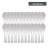 White Ceramic Soup Spoons with Black Line, 20-Pack