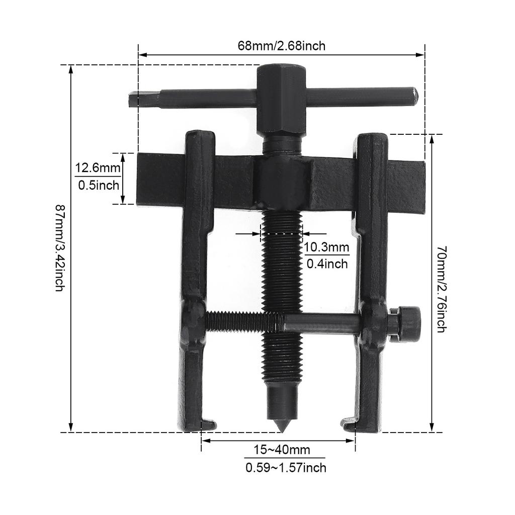 2 Inch Two Jaw Bearing Puller Adjustable Two Jaw Puller Remover for Removal Bearing Gears Pulley Flywheel Hand ToolsGood product