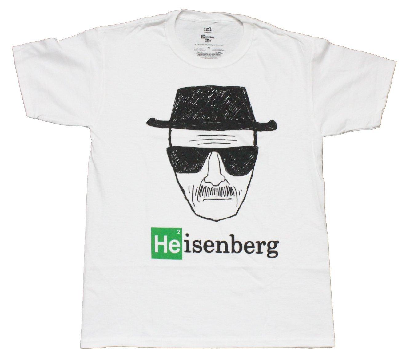 Breaking Bad Mens T-shirt - Heisenberg Classic Sketch Face XXXL