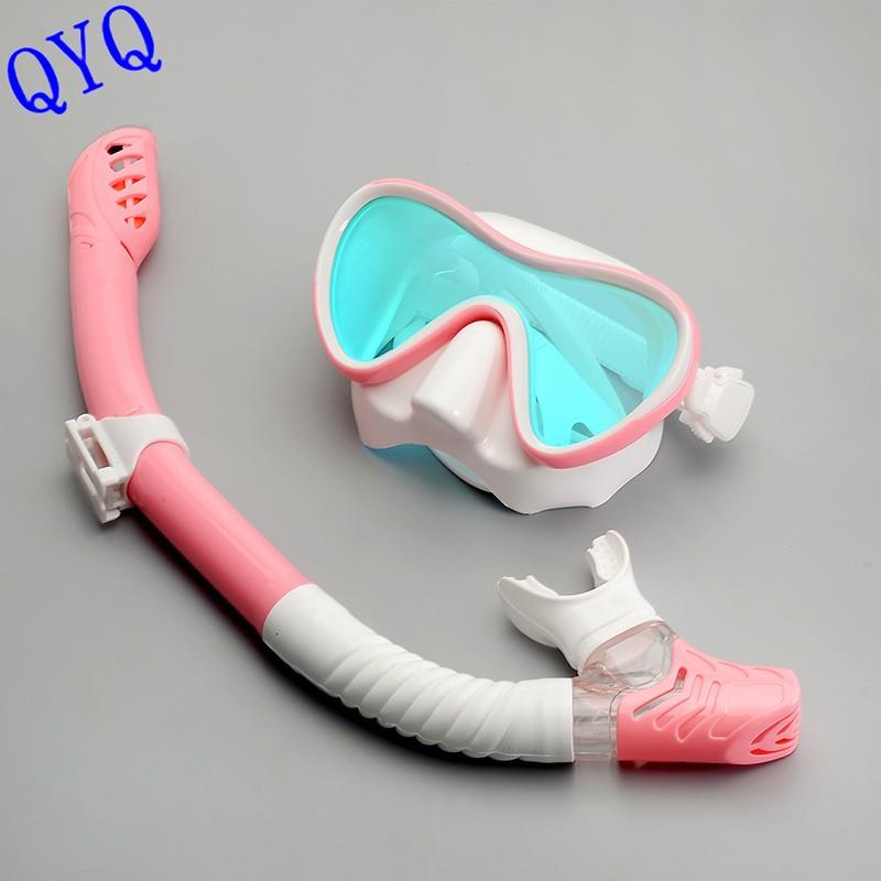 Snorkel Mask Snorkel Tube and Dive Mask Set Swim Goggles Adult Silicone Face Mask and Dive Mask with Coated Lenses 3