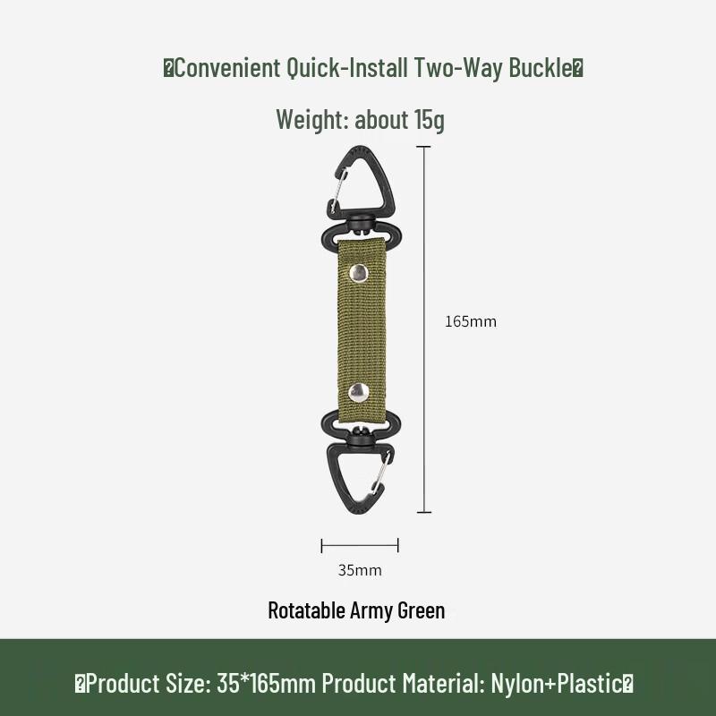 Outdoor Tactical Carabiner Clip with Rotary Buckle