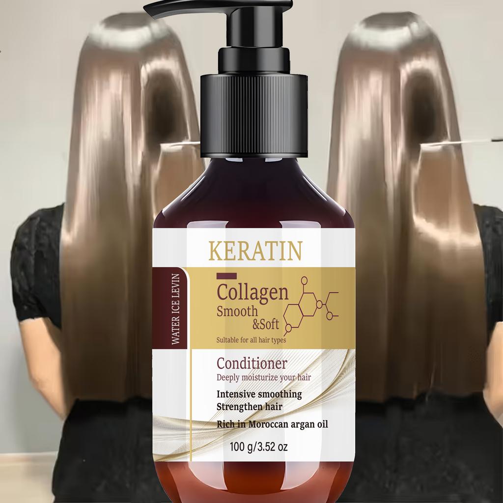 All Hair Type Keratin Collagen Conditioner, Rosemary Argan Oil Intensive Smooth Strengthen Hair Care