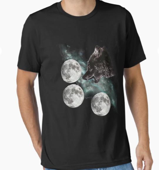 Three moon wolf T-Shirt S