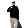 Women's New Autumn  Winter Patchwork Turtleneck Sweater Casual Oversized Thick Knit Pullover Sweatshirts for Women
