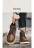 Men's Retro High-Top Leather Martin Boots - Winter Warmth, Thick Sole, Height Increasing, British Style for Autumn Trend.