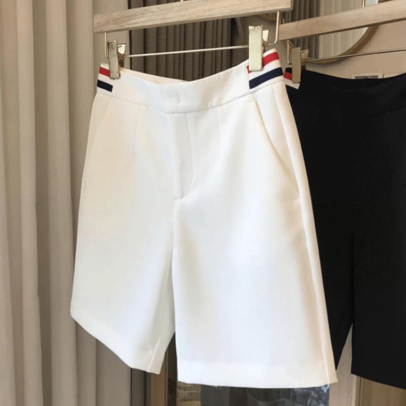 Women s European-Style White Wide-Leg Summer Shorts - Slim Fit, Casual Five-Point Pants. 2X Large белый