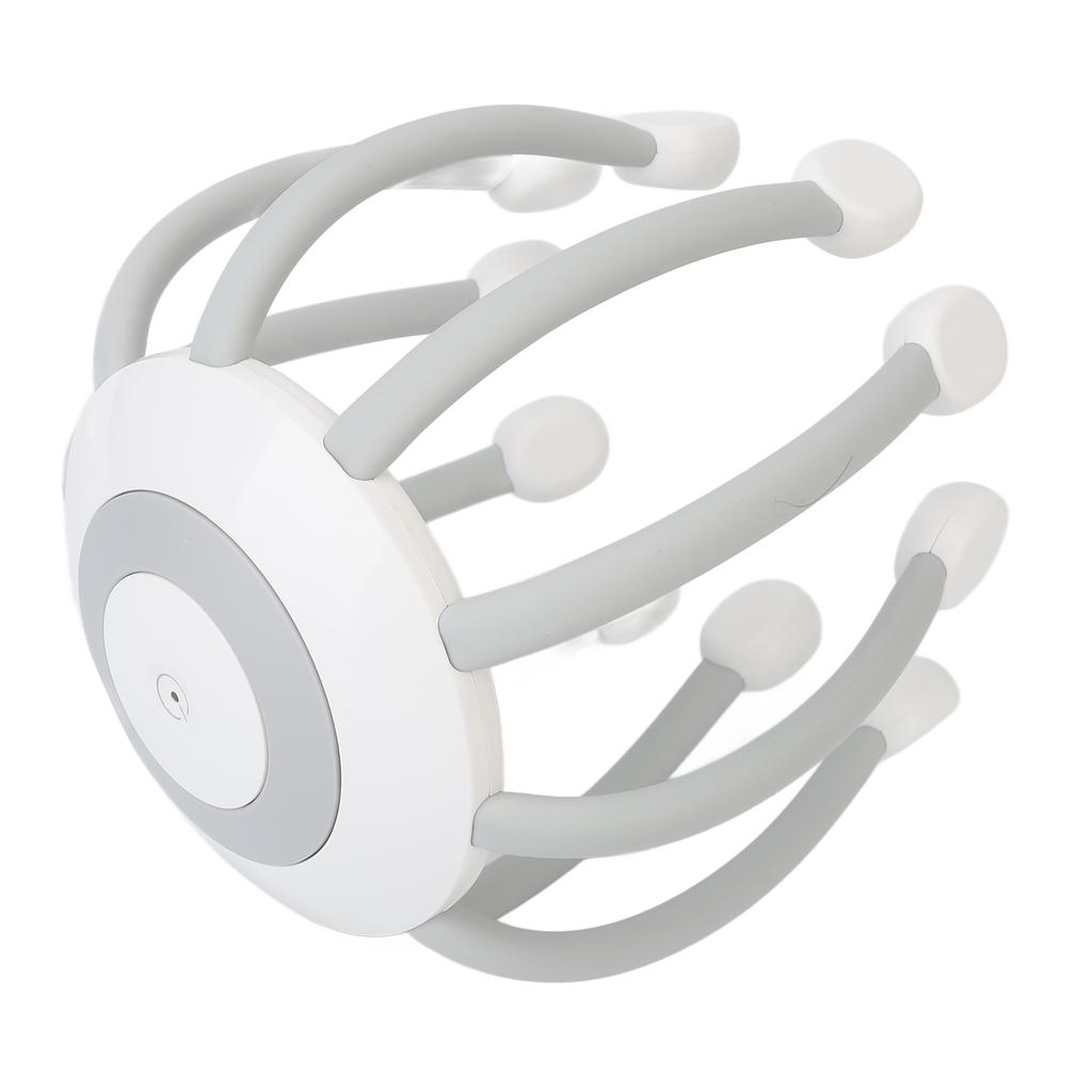 Bluetooth Electric Scalp Massager 5 Modes Reduce Pressure Adjustable Head Scalp Massager White