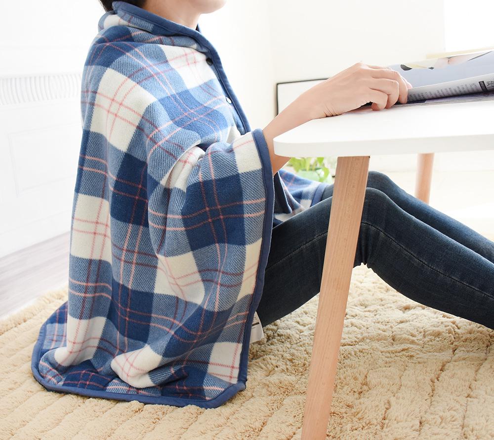 Multifunctional Moisture-Wicking Heat-Generating Flannel Nap Blanket - Fleece Shawl for Office & Kids