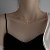 Trendy Heartbeat Necklace For Women Korean Version Electroplated Alloy Chain And Electrocardiogram Elements
