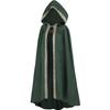 Mantello Medievale con Bordo a Nastro Pastorale Mantello con Cappuccio Fantasy Mantello da Guerriero Mantello di Halloween Adulto