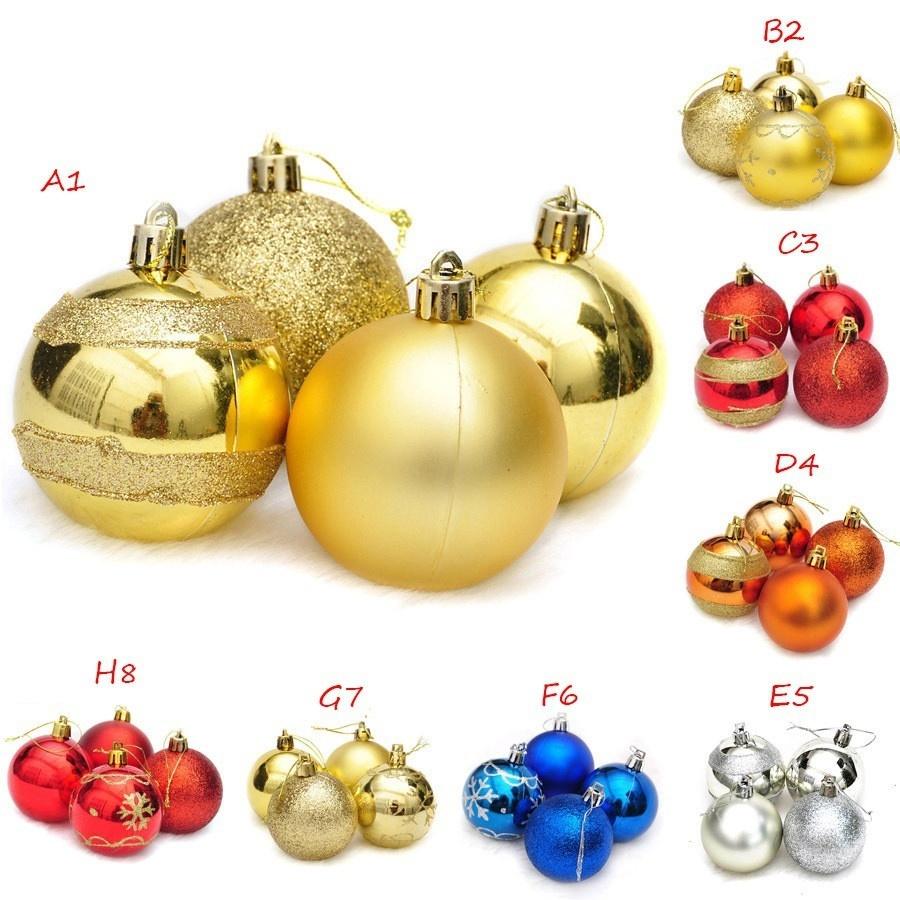 4Pcs Christmas Balls Baubles Party Xmas Tree Decorations Hanging Ornament Decor
