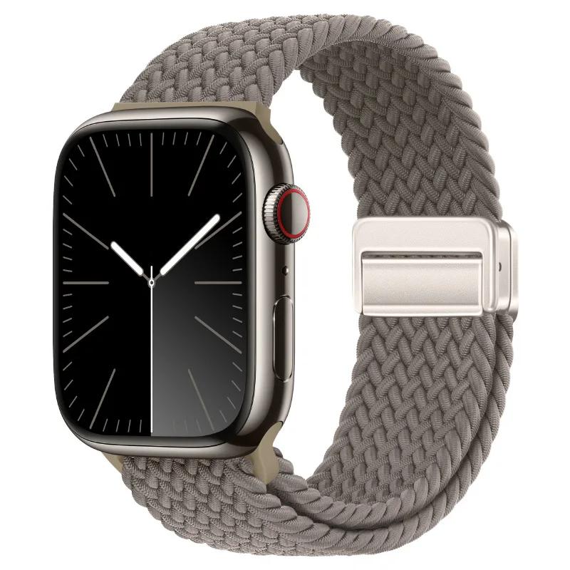 Woven nylon strap For Apple Watch 10 42mm 46mm Ultra 2 49mm 9 8 7 45mm 41mm breathable bracelet For iwatch 6 5 4 3 SE 44mm 40mm