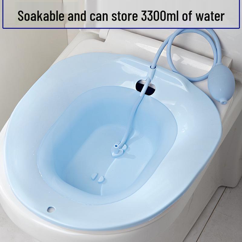 Squat-Free Bidet Sitz Bath Basin for Elderly, Postpartum & Pregnant Women, Male & Female Care.