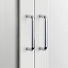 Bright Silver U-Shaped Solid Cabinet Pulls Scratch Resistant Door Handles for Kitchen Drawer Closet Bathroom Furniture