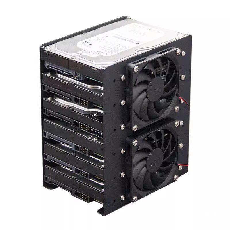 3.5" Multi-Bay Bracket with Heat Dissipation Fan for 2, 4, or 6 Bays