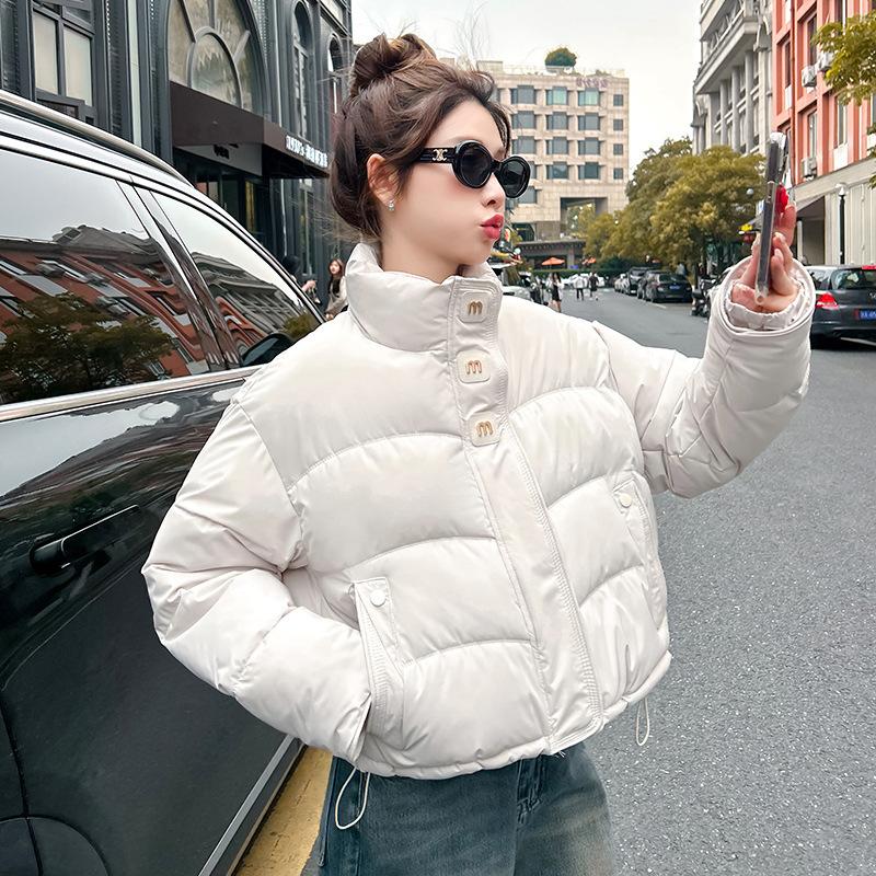 Short cotton-padded women's winter new loose stand-up collar thickened bread small fashion jacket cotton-padded jacket women's clothing