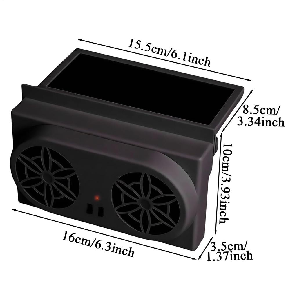 Car Ventilation Fan, Solar & USB Powered, Car Fan, Car Ventilation, Car Ventilation, Solar
