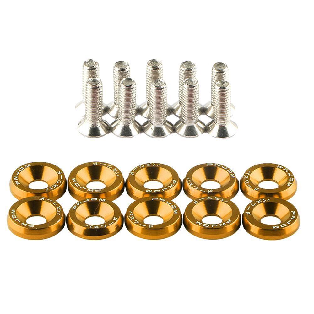 10pcs aluminum alloy countersunk washer M6 colourful Anodized Countersunk Head Bolt Washers Gasket