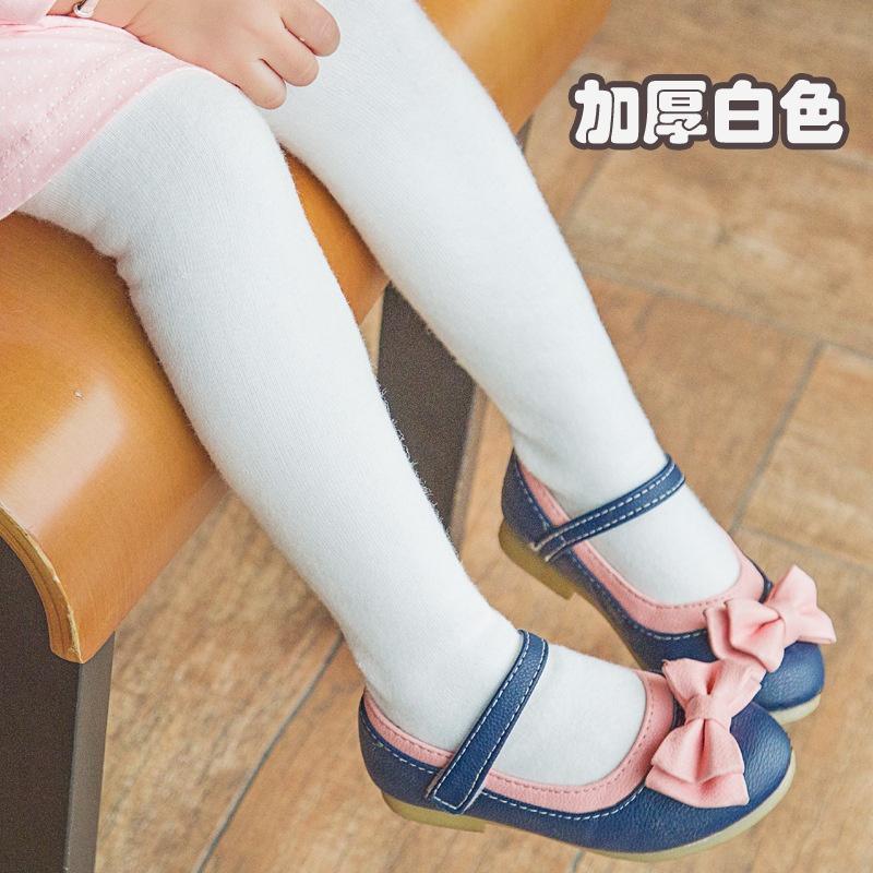 Winter Cotton Leggings for Children Breathable Pure Color Comfortable Pantyhose Warm Long Socks