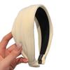 White Striped Wide-Brimmed Headband for Women - Comfortable, High Skull Top, Daily Wear Hair Accessory