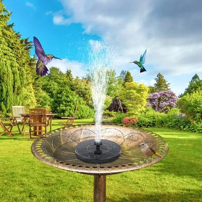 Solar Bird Bath Fountain Pump, Upgrade Solar Fountain With 4 Nozzle Standing Floating Powered Water Fountain Bird Bath, Garden, Pond, Pool, Outdoor