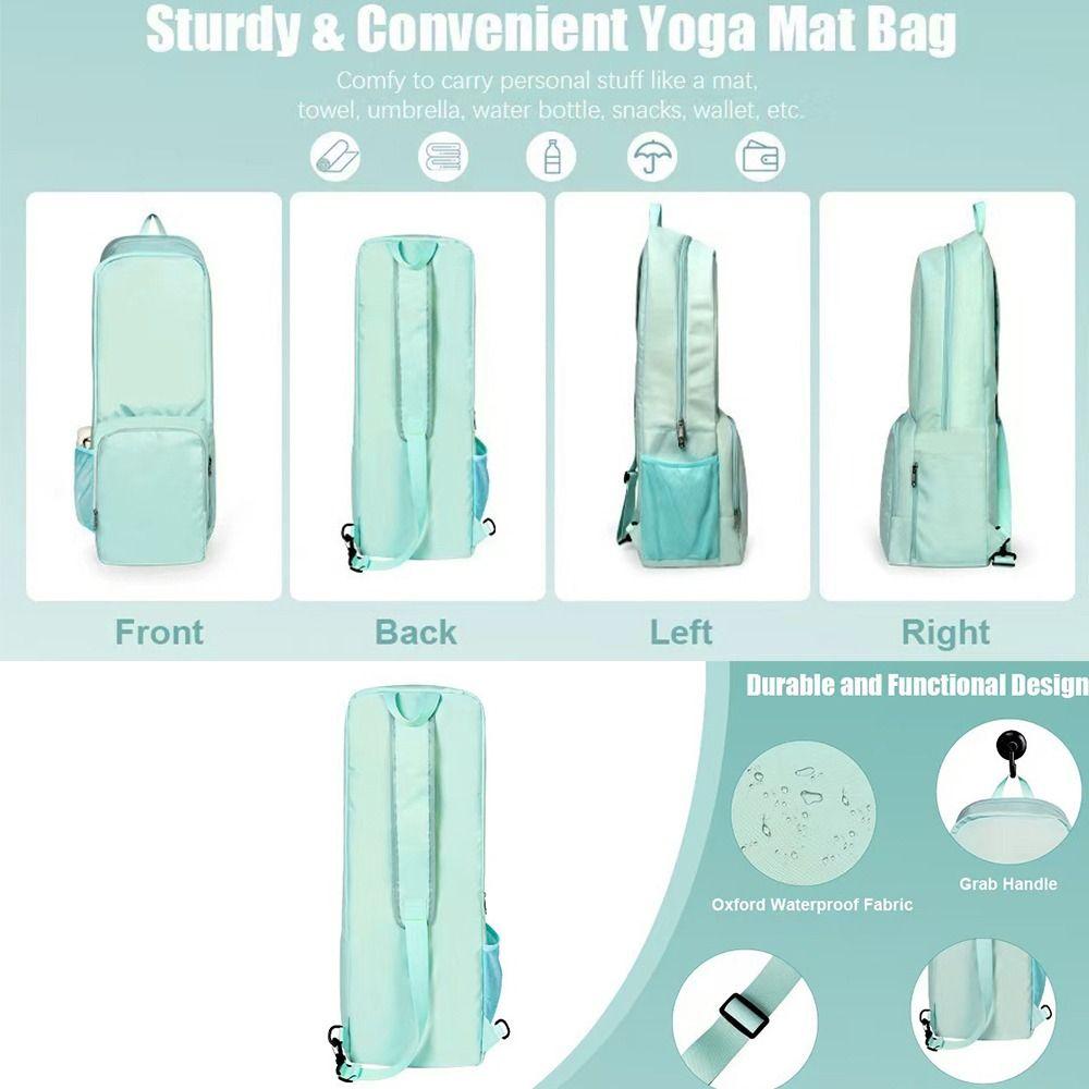 Water-Resistant Yoga Mat Bag Waterproof Gym Yoga Bag Exercise Mat Shoulder Bag Fitness