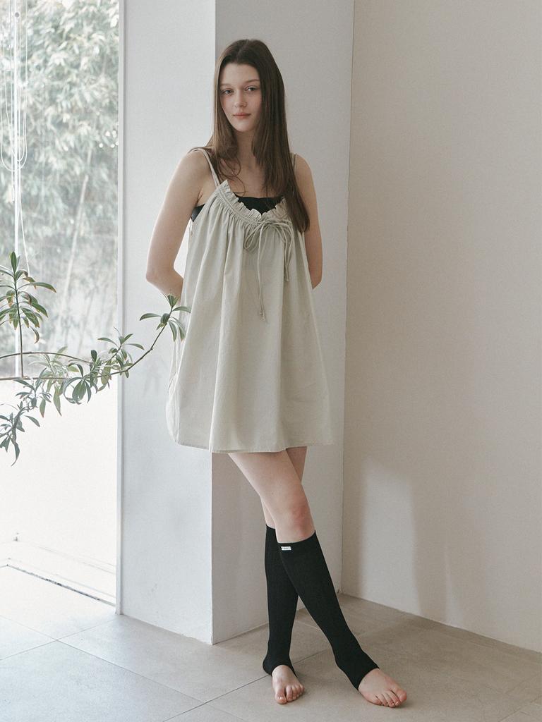 Meleuhen Ribbed Knee-Free Leg Socks_4Color
