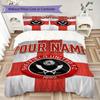Custom Name Sheffield United FC Pattern Bedding uilt Set uilt Cover Pillowcase Home Decoration Birthday Gift (1*duvet cover+2*pillowcase without core)