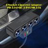 120W 4 In 1 3 USB Auto Ladegerät Schnelle Lade Stecker Adapter Splitter 12V 24V Schnelle Ladegerät Stecker