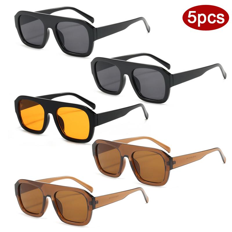 

5 шт. Модные популярные большие квадратные солнцезащитные очки женские разноцветные линзы солнцезащитные очки для улицы спорт солнцезащитный крем многоугольные солнцезащитные очки