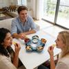 Multi-compartment Serving Tray Heart-Shaped Rotating Snack with 5 Compartments 360 Degrees Spinning Platter for Compartmented Fruits Nuts Dips