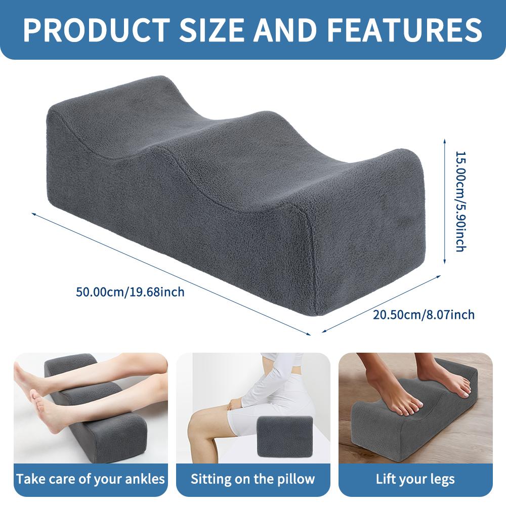 Leg Pillows, Relief Waist Pain Leg Cushion, Sleeping Leg Raiser for Bed, Sofa, Lounge Chairs, Bottom anti-slip & two Fixed Bands