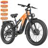 Electric Bicycle Zazawork CF26 Max 26" Fat Tire 1000Wx2 Motor Fully Suspended Adult Electric Bike 48V 25Ah Dual Hydraulic Brake 7 Speed Max Load 180Kg
