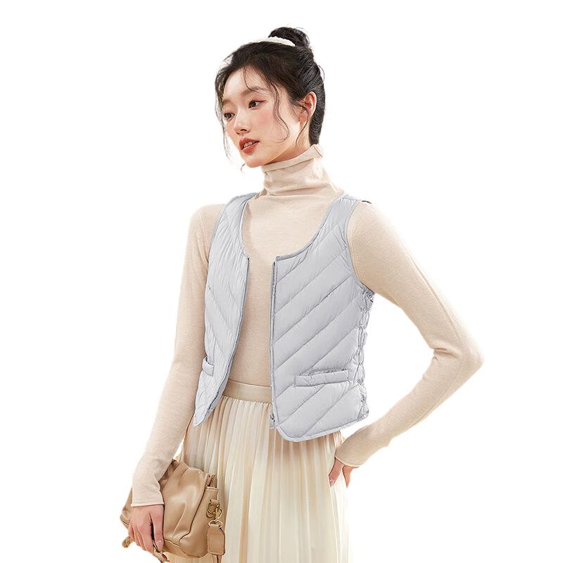 

Xuezongfei Women s Round Neck Down Vest 3XL