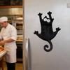 Süßer Schwarzer Katzenmagnet Kühlschrankmagnet Cartoon "Halt durch, Kühlschrankkatze" Aufkleber Haken Für Po Memo Kühlschrank DIY Dekor