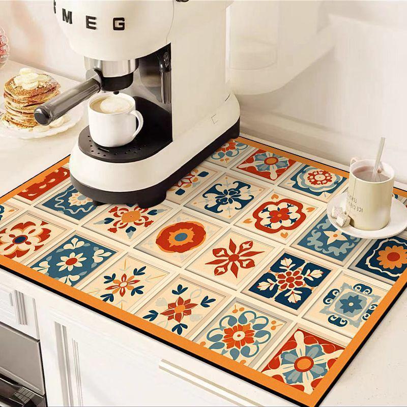 Супервпитывающий Быстросохнущий Нескользящий Кухонный Коврик - Коврик для Сушки Посуды на Столешницу Обеденный Стол - Легкоочищаемая Поверхность и Быстросохнущая Конструкция 5080cm 1490₽