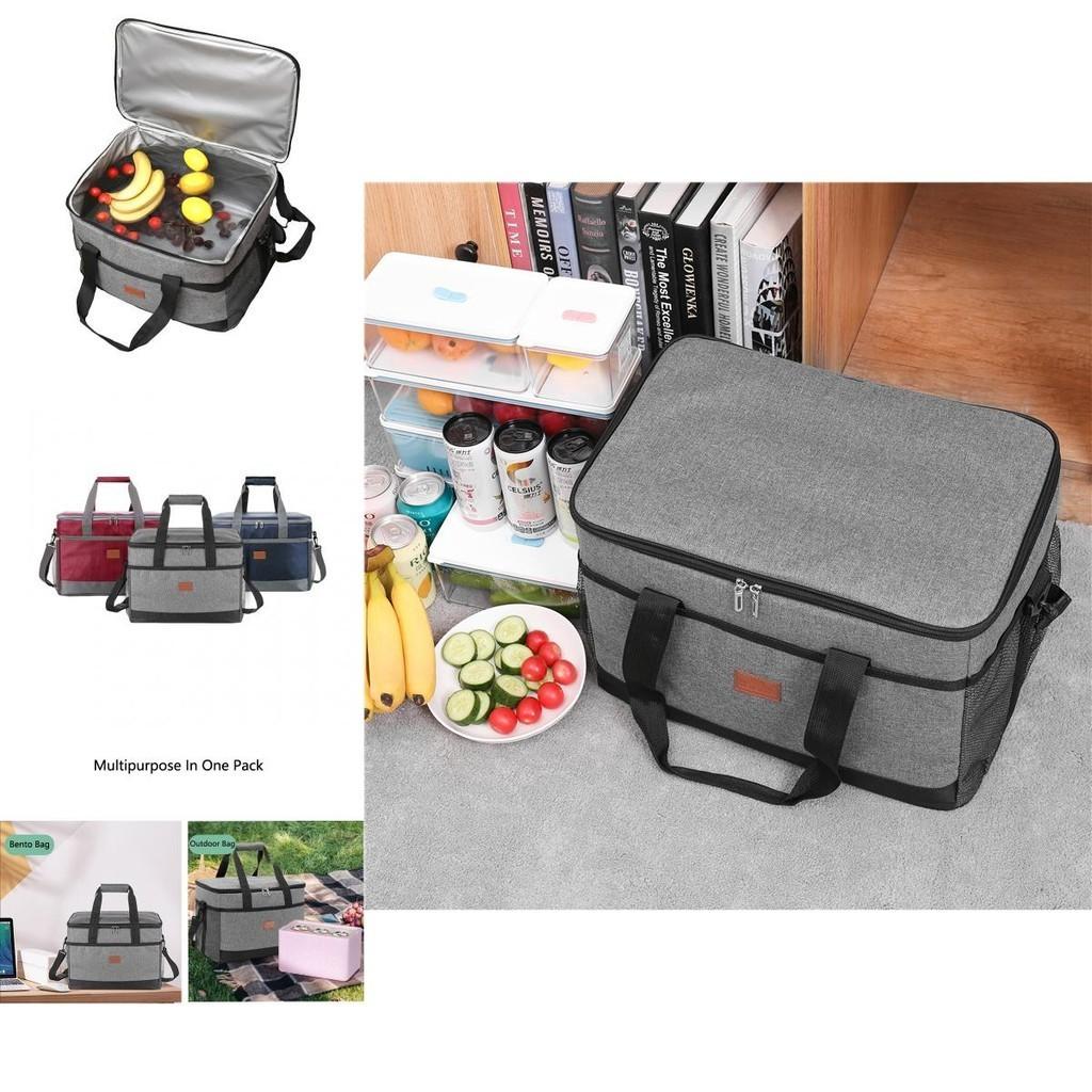Large Capacity Thermal Lunch Box Bag 900d Frosted Oxford Cloth High Thickness Pearl Cotton Lining