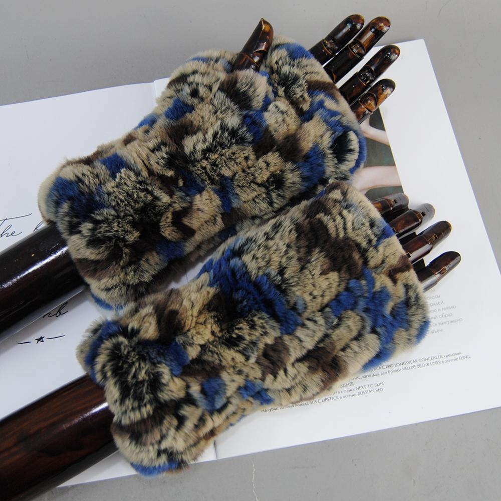 Winterhandschuhe aus echtem Pelz für Damen, warm, für den Außenbereich, 100 % echtes Rex-Kaninchenfell, dicke, natürliche, weiche Fäustlinge aus Rex-Kaninchenfell