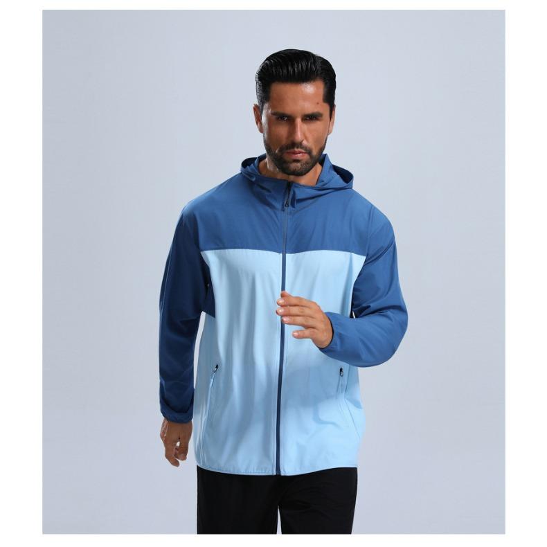 Hooded Windproof Jacket Men Outdoor Running Sportswear Fashion Loose Casual Coat Male