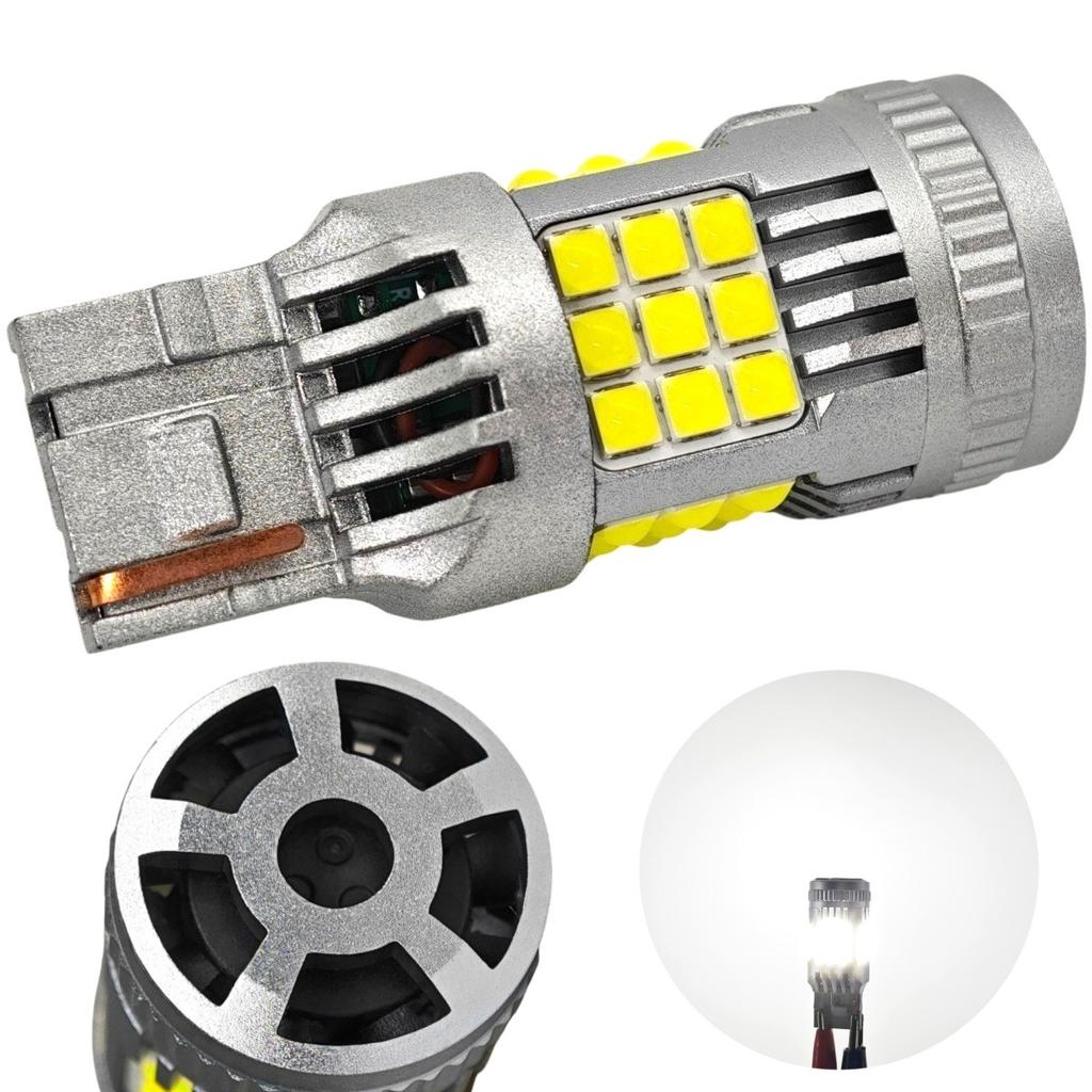 2 szt W21W LED 7440 żarówka 12-24V bez błędu 2200lm biała mocne światło