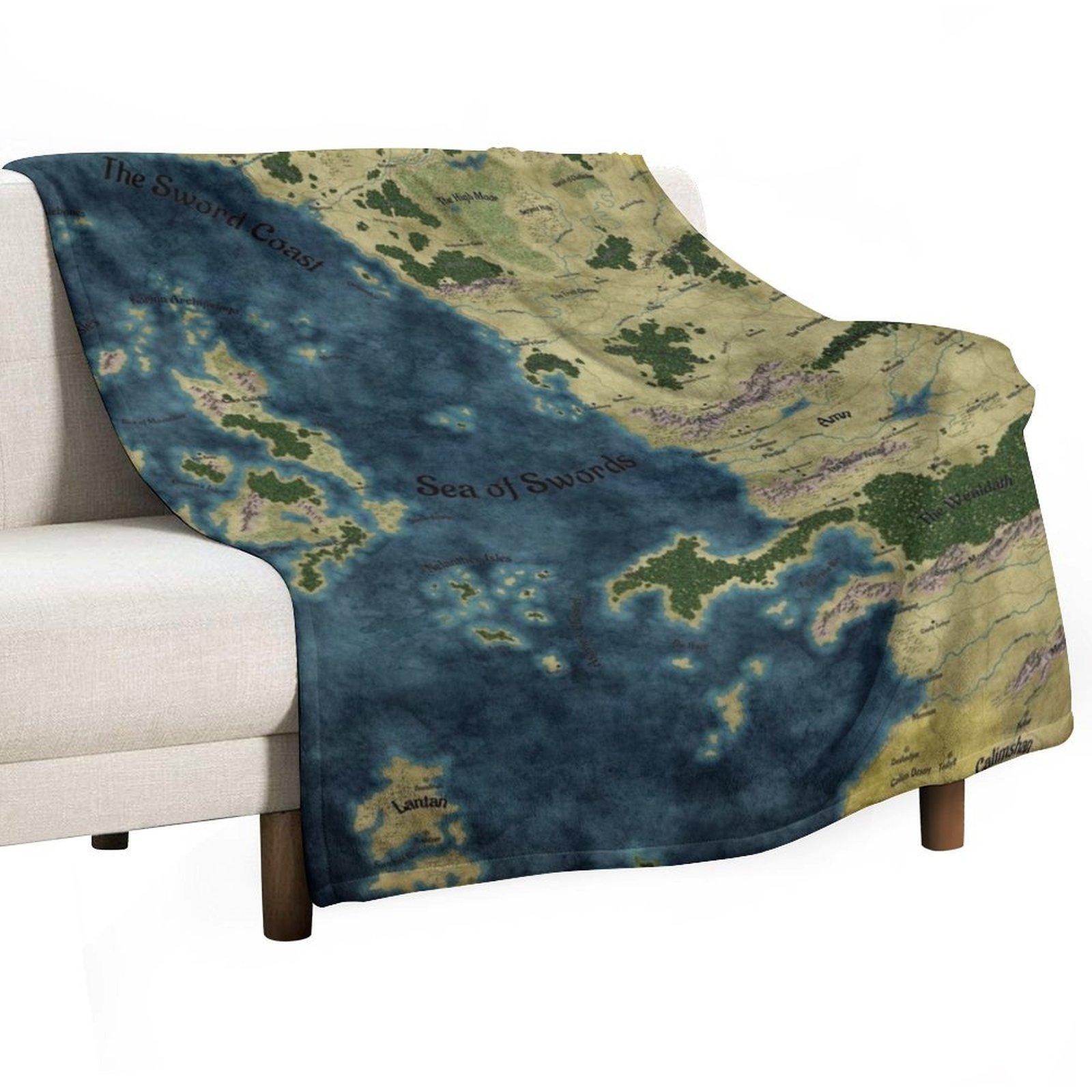 

The Sword Coast Throw Blanket Bed linens warm for winter Thins Decorative Sofas Blankets 30x40in