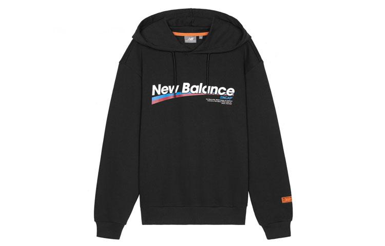 New Balance Sweatshirts Unisex Black Hooded Moderate Regular NCA34013-BK M