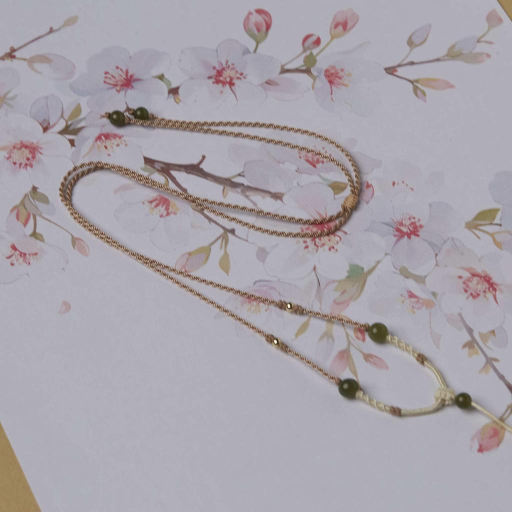 Handcrafted Adjustable Eight-Strand Braided Hetian Jade Necklace Rope