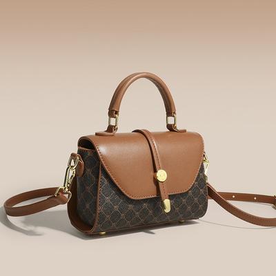 Vintage Bag Handbag Women's Crossbody Bag Autumn and Winter Printed Women's Bag Light Luxury