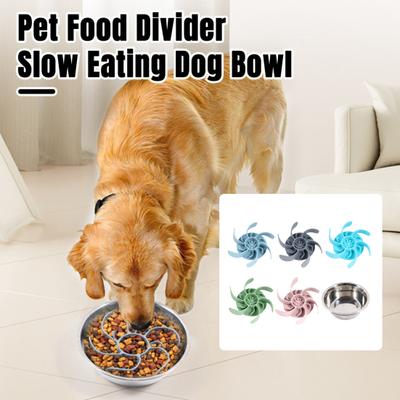 Divisore per Cibo per Animali Domestici Resistente all'Usura Durevole Silicone Ciotola per Cani Inserto Alimentatore Lento