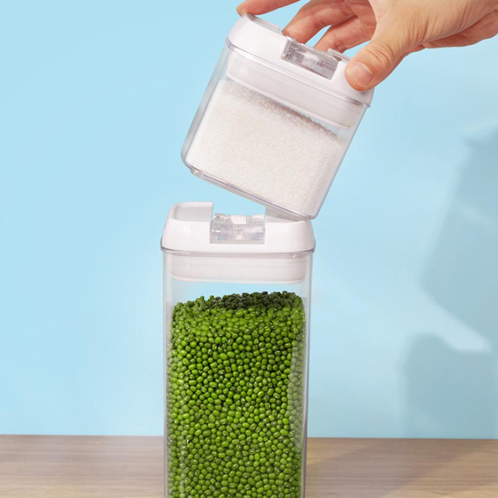 Kitchen Organizer Plastic Stackable Food Storage Container Leak Proof Food Storage Container for Cereals Corns Grains Beans